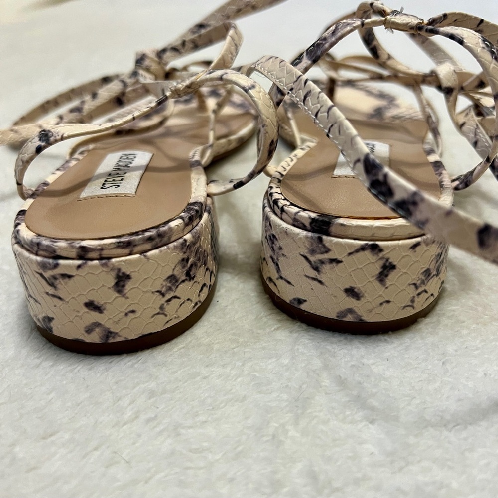 Steve Madden Ryee Python Printed Lace-Up Sandal -… - image 7